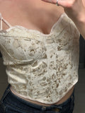 Pre-loved Cream Gold Bustier Top