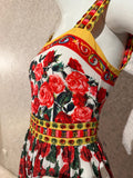 Pre-loved Dolce Gabbana Vibes Rose Maxi-Dress