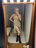 Pre-loved DT Edition Cream Velvet Polkadot Dress