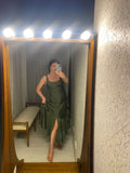 Pre-loved Olive Green Evening Dress