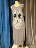 Pre-loved Chanel Grey Knit Cat Dress