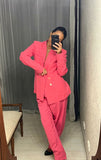 Pre-loved Rachel Antonoff Pink Linen Cotton Suit