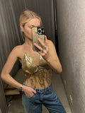 Gold Glomesh Top