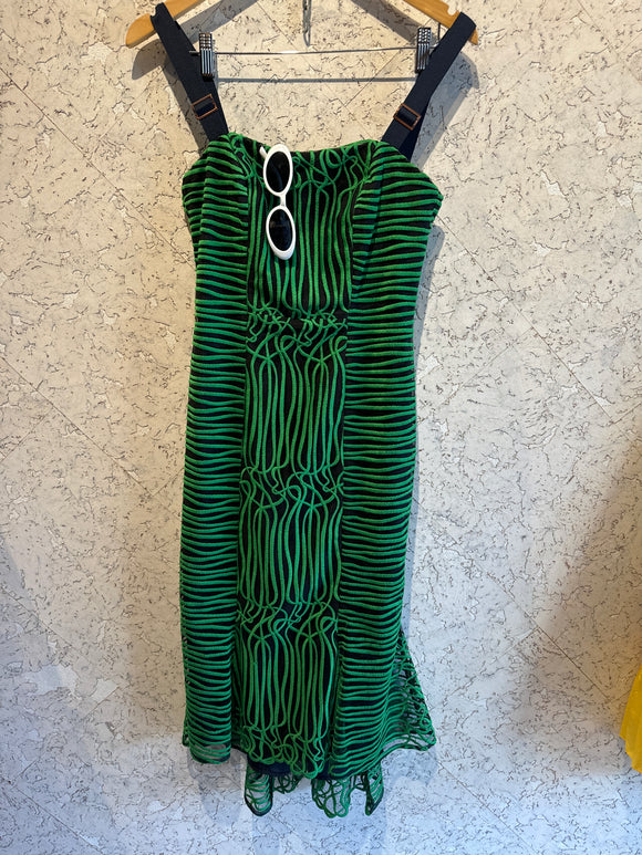 Pre-loved Ginger & Smart Green Navy Lace Dress