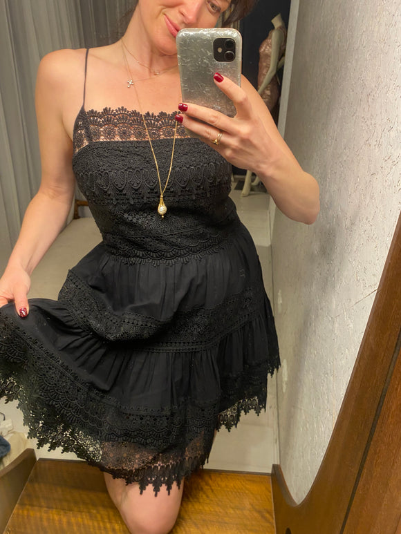 Pre-loved Black Brigit Bardot Dress
