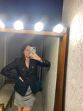 Pre-loved Black Blazer w Bronze Buttons