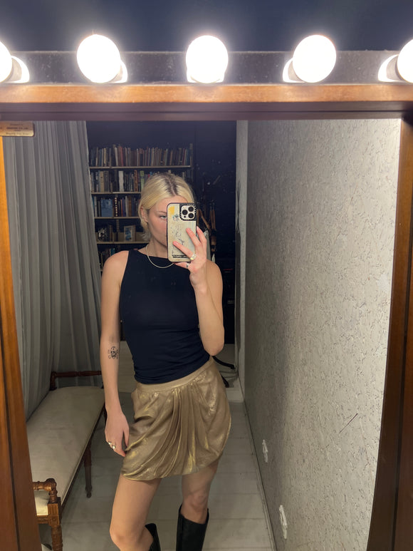 Pre-loved Forever Gold Mini Skirt