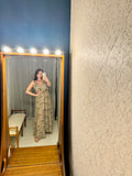 Pre-loved Angel Biba Cream Black Floral Long Dress