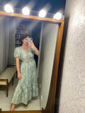 Pre-loved Mint Green Floral Tea Dress