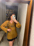 Pre-loved NU Denmark Mustard Luxe Peasant Top