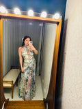 Pre-loved agatha Lace Up Print Maxi-Dress