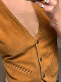 Pre-loved tan Suede Waistcoat