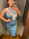 Pre-loved Abys Baby Blue Velvet Long Dress