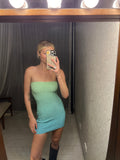 Pre-loved Aqua Blue Strapless Dress
