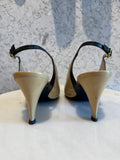 Vintage CHANEL Nude Black Classic Sling Backs