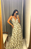 Pre-loved Chosen Paisley White Gold Maxi-Dress