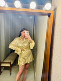 Pre-loved LIONESS Cream Satin Shirt Dress