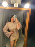 Pre-loved Pink Mermaid Sequin Dress w Sleeves