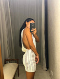 Pre-loved White Crochet Mini Dress