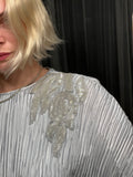 Vintage Silver Starlet Pleated Dress