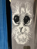 Pre-loved Chanel Grey Knit Cat Dress