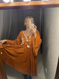 Pre-loved Holiday Rust Cotton Dress