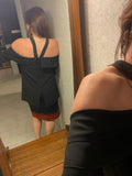 Pre-loved Black Wool Skirt w Embroidered Hem