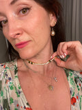 Pre-loved F+H 18K Gold Plate Peridot Choker Necklace