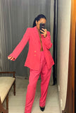 Pre-loved Rachel Antonoff Pink Linen Cotton Suit