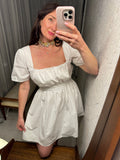 Pre-loved Dazie White Dress w Waist Tie