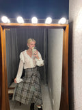 Pre-loved Black Brown Check A-Line Skirt