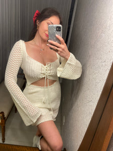 Pre-loved Indi Luxe Cream Crochet Dress