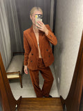 Pre-loved Pimkie Terracotta Corduroy Suit