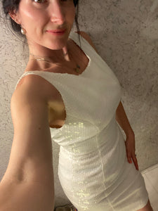 Pre-loved COVERS White Sequin Dress