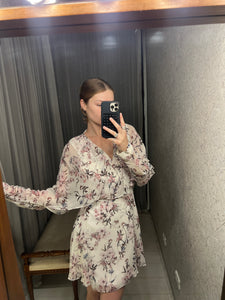 Pre-loved Forever New White Floral Wrap Dress