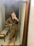Pre-loved Black Gold Wrap-Belt Dress