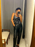 Vintage Mooditalia Black Leather Pants