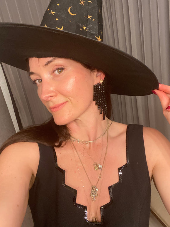 Black Diamanté Earrings