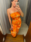 Pre-loved Perfect Stranger Orange Strapless Dress