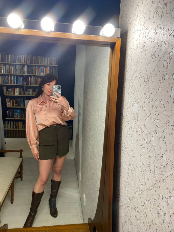 Pre-loved Cherrya Pink Satin Shirt