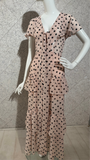 Pre-loved Pink Black Polkadot Ruffle Dress