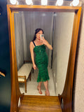 Pre-loved Ginger & Smart Green Navy Lace Dress