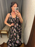 Pre-loved Black Floral Maxi-Dress