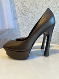 YSL Pewter Brown High Heels - Size 37
