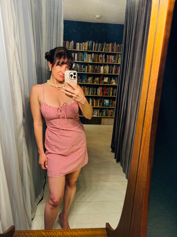 Pre-loved Red Gingham Check Mini Dress