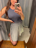 Pre-loved Fond Blue White Stripe Knit Dress