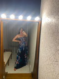Pre-loved Wayne Cooper Strapless Blue Floral Dress