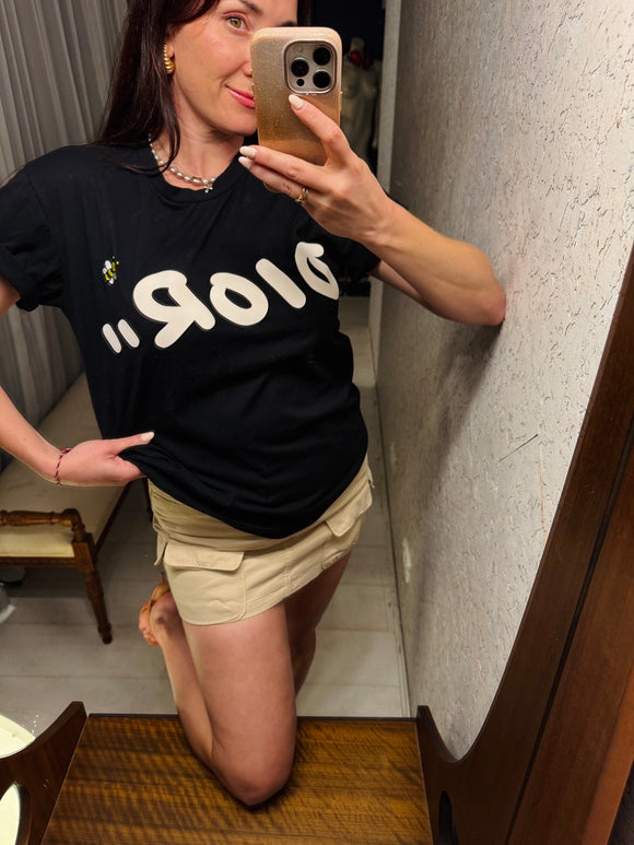 Pre-loved DIOR Bee Black Tshirt
