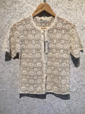 Vintage Hand Crocheted Cream Top