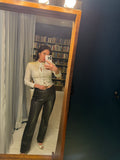 Vintage Pele Vivace Dark Brown Black Leather Pants